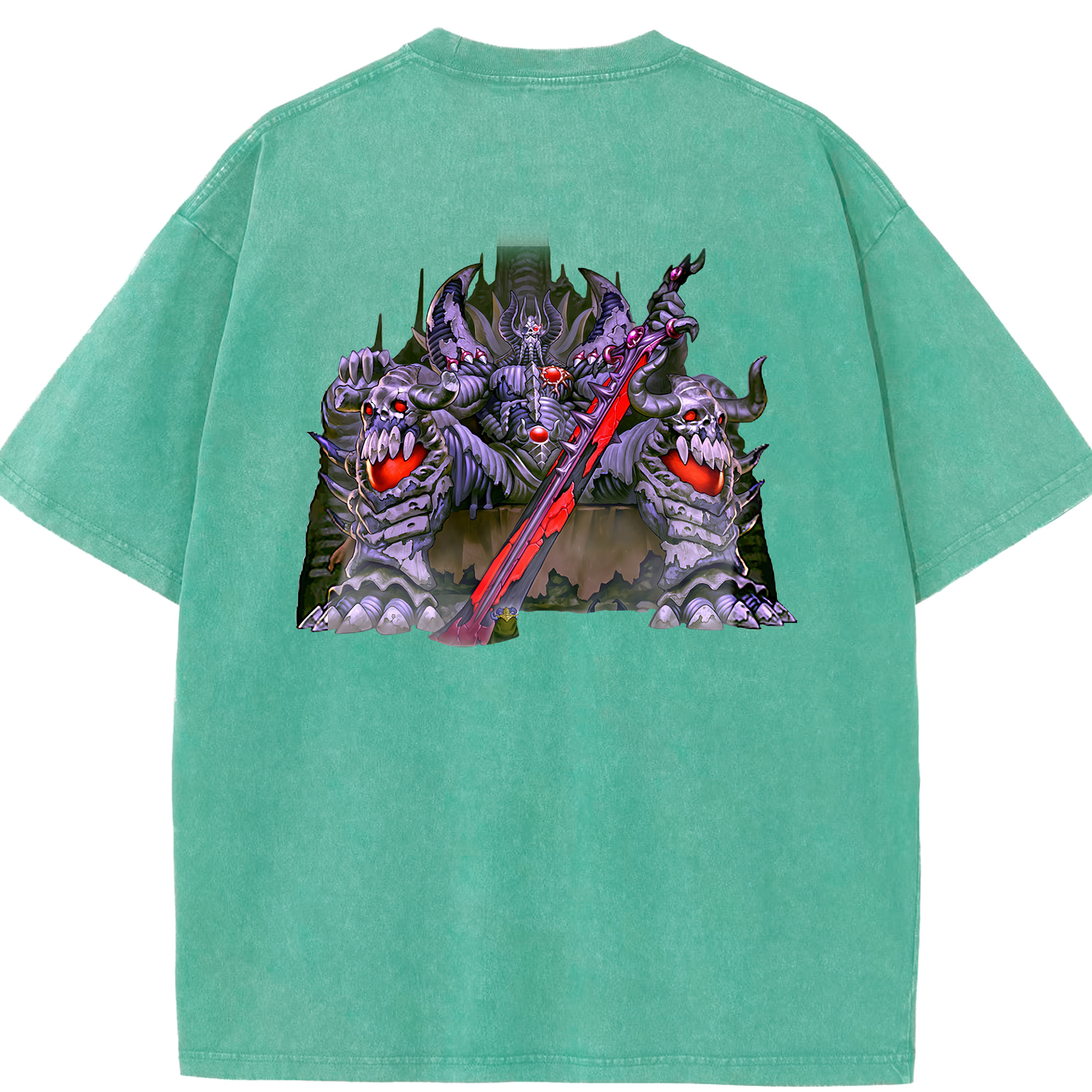 （画像用） 遊☆戯☆王 Yu-Gi-Oh! 綿100% ヴィンテージ風 半袖Tシャツ（背面プリント）